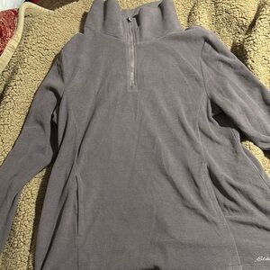 Eddie Bauer Women's Gray Quarter-Zip Sweatshirt